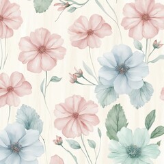water color seamless floral pattern