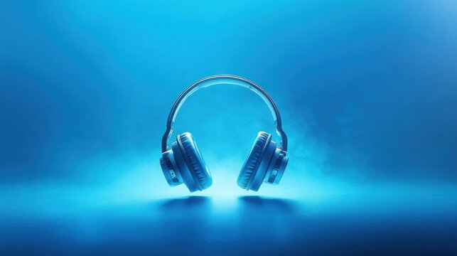Headphones in Blue Light