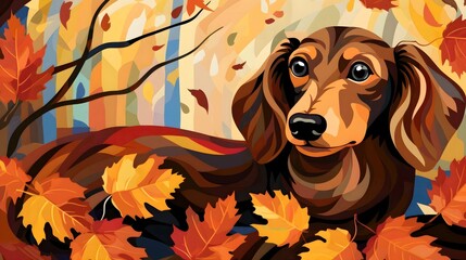 Smart and cute dog, gennerative AI illustrations	