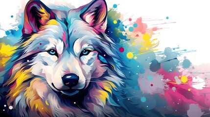 Smart and cute dog, gennerative AI illustrations	