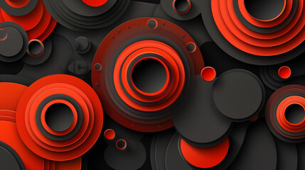 Red and black wave abstract background modern design