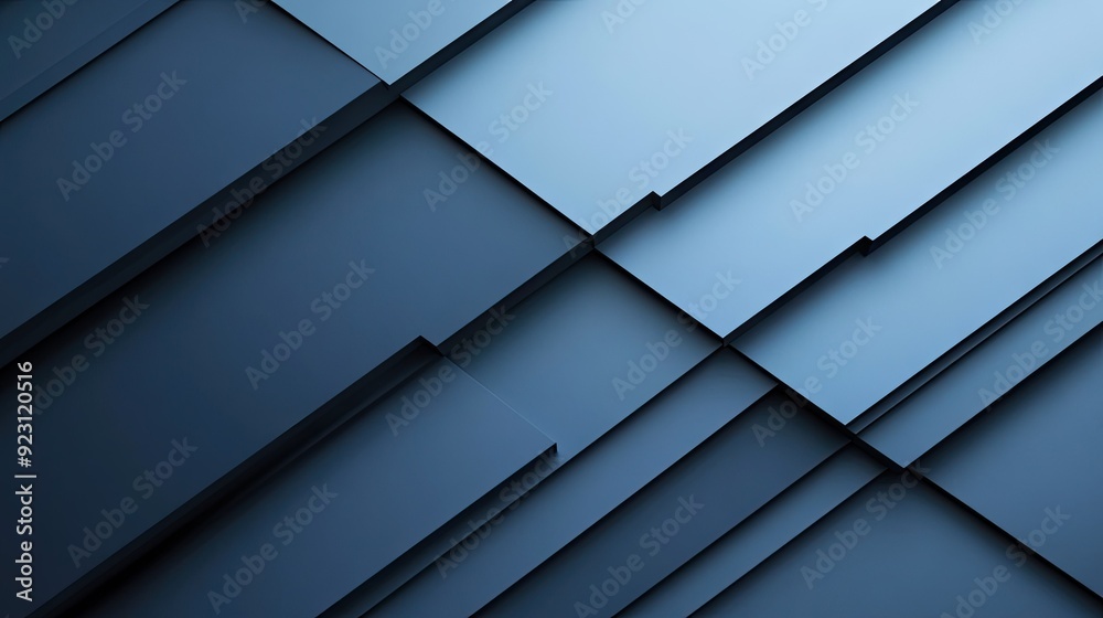 Fototapete geometric blue-grey shadow lines on a contemporary background. the abstract, futuristic design offer