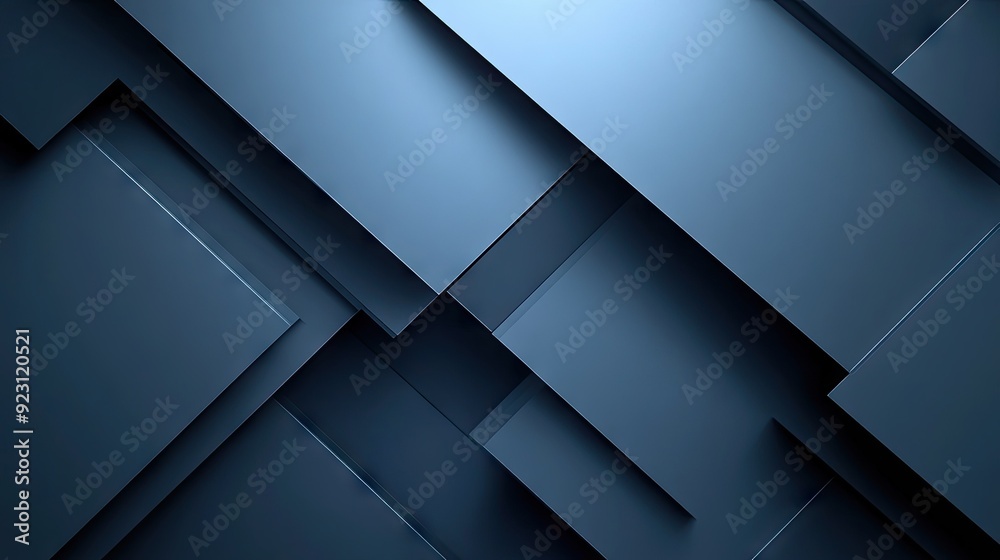 Fototapete geometric blue-grey shadow lines on a contemporary background. the abstract, futuristic design offer