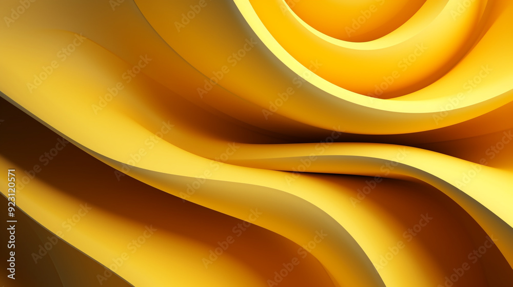 Wall mural abstract modern yellow gradient waves background with copy space for text. minimal concept.