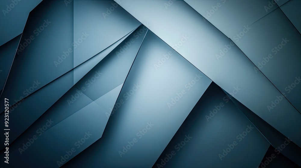 Fototapete geometric blue-grey shadow lines on a contemporary background. the abstract, futuristic design offer
