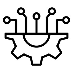 Technology Vector Line Icon Design