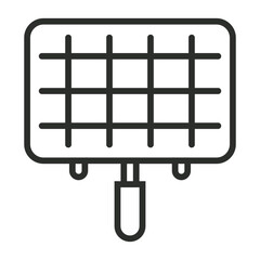 Grilling icon, Bbq symbol outline icon, editable vector illustration and transparent graphic element. Isolated on white background