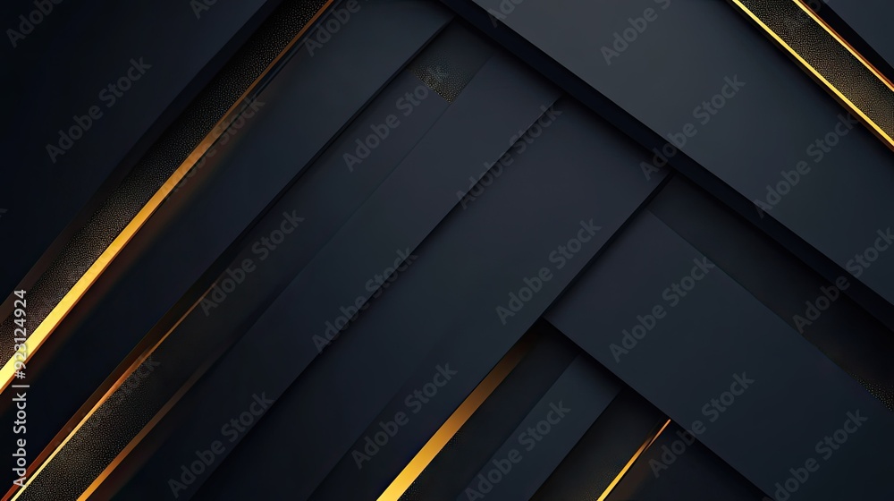 Poster modern dark grey background with intersecting gold light lines and subtle shadows, creating a luxuri