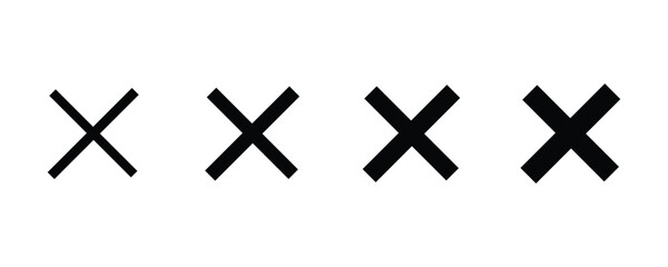 Fototapeta premium Close icon vector. Delete sign and symbol. Cross sign