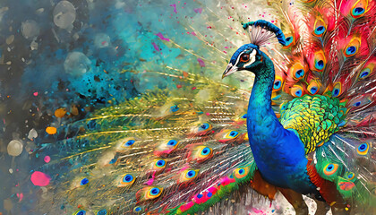 Obraz premium Lively peacock