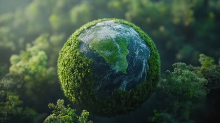 Save the green planet concept, environmental conservation
