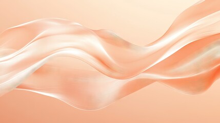 Smooth wavy abstract design on a peach backdrop, offering a fresh and modern look for your next banner or poster project.