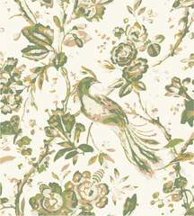 botanical floral vector seamless pattern with roses herbs and leaves big set background with flowers