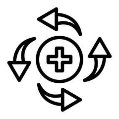 Obraz premium Health Recovery Vector Line Icon Design