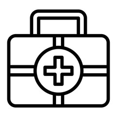 First Aid Vector Line Icon Design