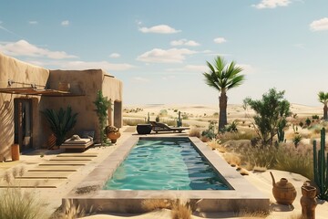 A hidden oasis in the middle of a desert