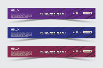 YouTube Header and YouTube Creative Banner design social media cover design.