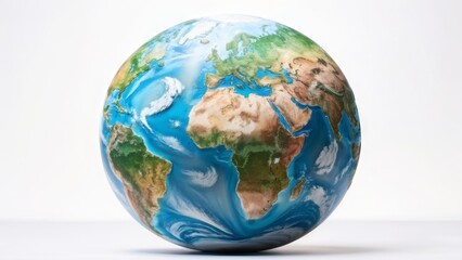 Fototapeta premium earth globe on white background
