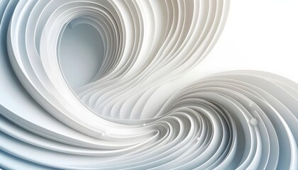 Abstract waves of white and gray hues flowing smoothly in a gradient with soft light