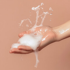 Fototapeta premium HAND wash, keep clean hand, protect bacteri