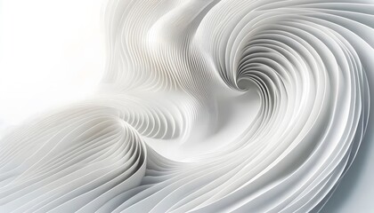 Obraz premium Abstract waves of white and gray hues flowing smoothly in a gradient with soft light