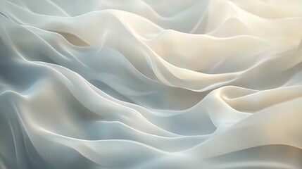 Obraz premium Serene Silk Waves: A Minimalist Poster Perfect for Sports Interiors, Showcasing Graceful Light-Colored Undulations for a Calming Aesthetic
