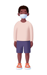 マスクをしている男の子