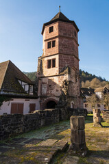 Fototapeta premium Hirsau Abbey, formerly known as Hirschau Abbey in the Black Forest, Benedictine abbeys of Germany in Calw, Baden-Württemberg