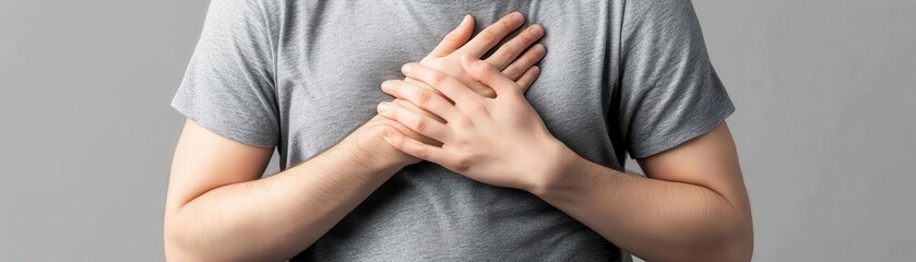 A person clutching their chest with a pained expression, symbolizing ongoing emotional ache