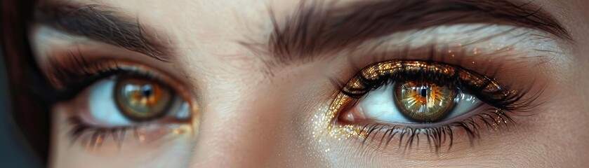 Bright captivating eyes with a natural sparkle, sharp focus, detailed close-up