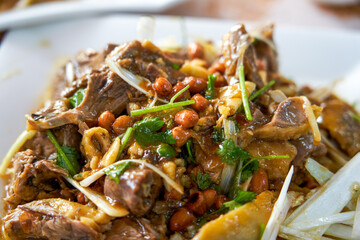 Delicious traditional Chinese Guangxi Nanning dish, Lemon duck