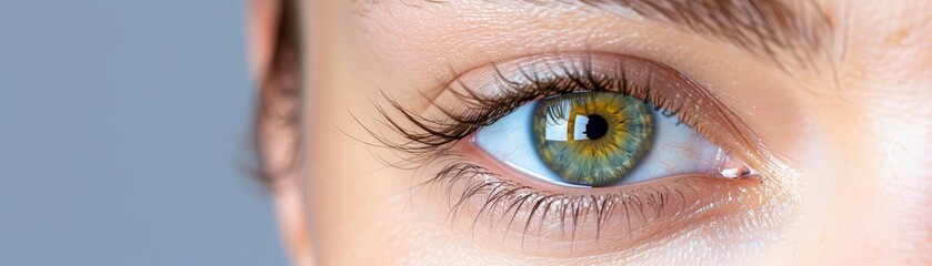 Deep captivating eyes in sharp focus, vibrant colors, extreme close-up