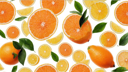 Overhead view of lemon slices isolated on white background, prep for making cocktail garnish and lemon cheong