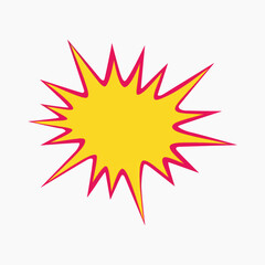 Bright comic explosion burst