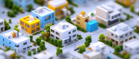 Modern Cityscape with Safe Public Spaces in Isometric View