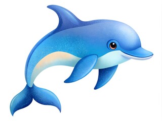 Obraz premium Dolphin clipart illustration isolated on white background
