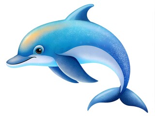 Dolphin clipart illustration isolated on white background