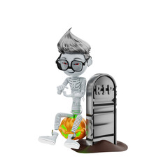 3d render halloween illustration 