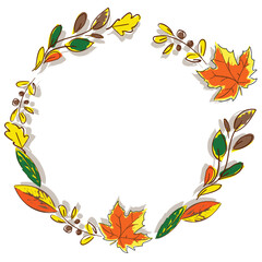 Design frame with autumn theme vector illustration