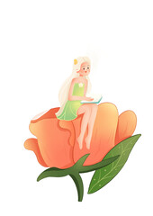 the girl with a rose