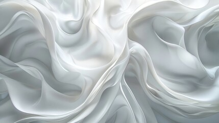 white abstract wallpaper featuring soft rounded waves and shapes