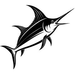 Marlin silhouette vector illustration