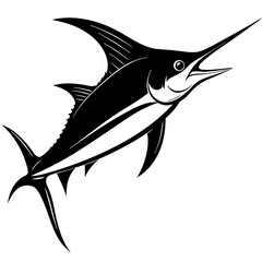 Marlin silhouette vector illustration