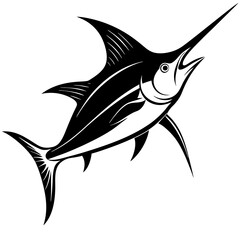 Marlin silhouette vector illustration