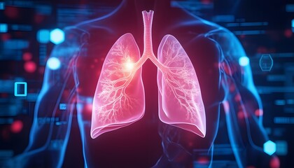 Lungs seen through transparency (illustrative and non-medical value).
