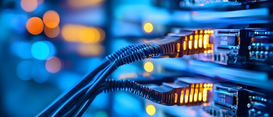 Cutting edge telecommunication network technology focusing on advanced data processing and connectivity innovations