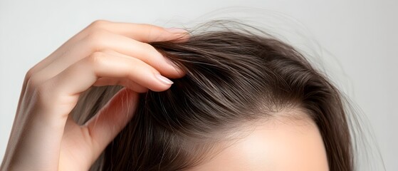 Naklejka premium A Comprehensive Infographic Providing Educational Insights on the Hormonal Changes and Factors Influencing Women s Hair Loss Thinning and Growth Includes Data Analysis