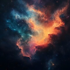 Fototapeta premium Vibrant Cosmic Nebula