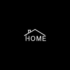 Home word icon isolated on dark background