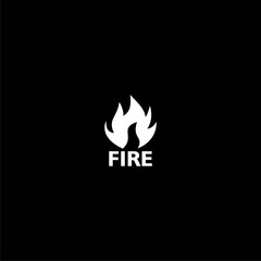  Fire icon isolated on dark background